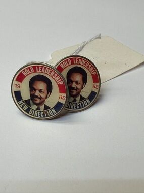 RARE 1988 Jesse Jackson Campaign Cufflinks - Harvey Avedon Hardware